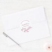 Kersenbloesem Roze Wit Dank Je Ronde Sticker (Envelop)