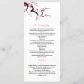 Kersenbloesem Roze Witte  bloemencermonieprogramma Programmakaart (Achterkant)