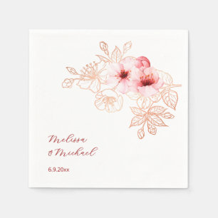 Kersenbloesem Roze Witte Bruiloft Servet