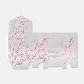 Kersenbloesem Roze Zilver Glitter Huwelijk naar ma Bedankdoosjes (Uitgevouwen)