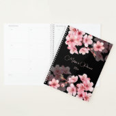 Kersenbloesem Roze Zwart Aangepast Planner (Display)