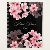 Kersenbloesem Roze Zwart Aangepast Planner (Voorkant)