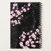 Kersenbloesem Roze Zwarte Marmer Custom Planner (Achterkant)
