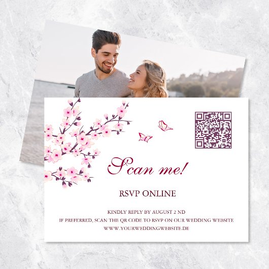 Kersenbloesem RSVP Online | QR-code Informatiekaartje