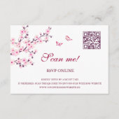 Kersenbloesem RSVP Online | QR-code Informatiekaartje (Voorkant)