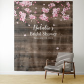 Kersenbloesem Rustieke Schuur Bruidsdouche Achterg Wandkleed (In situ)