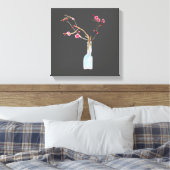 Kersenbloesem sakura aquarel kunst canvas afdruk (Insitu (Slaapkamer))