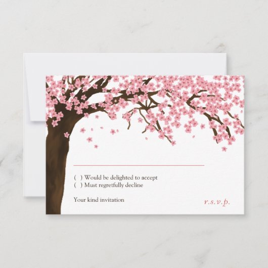 Kersenbloesem / Sakura Aquarel RSVP (Voorkant)