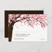 Kersenbloesem / Sakura Aquarel RSVP (Voorkant / Achterkant)