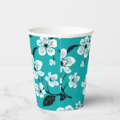 KERSENBLOESEM - SAKURA (BLAUWGROEN) PAPIEREN BEKERS (Rechts)