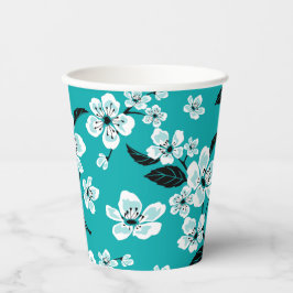KERSENBLOESEM - SAKURA (BLAUWGROEN) PAPIEREN BEKERS