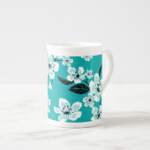 KERSENBLOESEM - SAKURA (BLAUWGROEN) PORSELEIN KOP (Voorkant rechts)