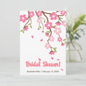 Kersenbloesem Sakura Bloemen Bruidsmeisje Feest Kaart (Staand voorkant)