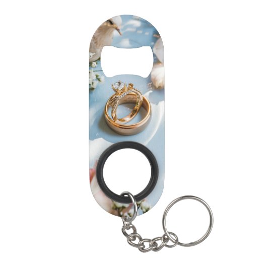 Kersenbloesem, Sakura en trouwringen #3 Mini Flessenopener (Achterkant)