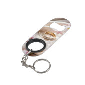 Kersenbloesem, Sakura en Trouwringen Mini Flessenopener (Achterkant Gekanteld)