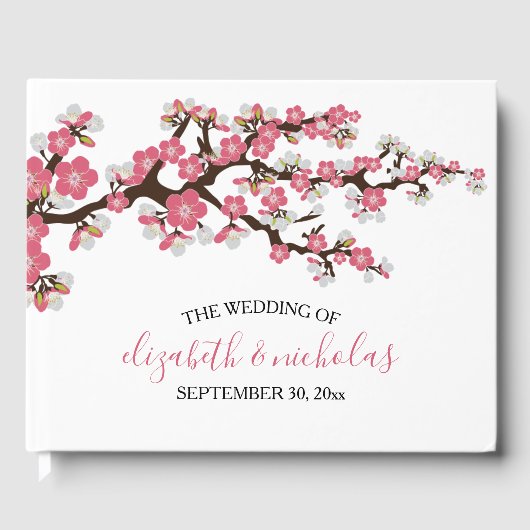 Kersenbloesem Sakura Japanse bloemen Gastenboek (Voorkant)