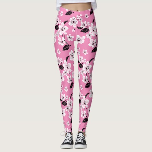 KERSENBLOESEM - SAKURA (LICHT ROZE) LEGGINGS (Voorkant)