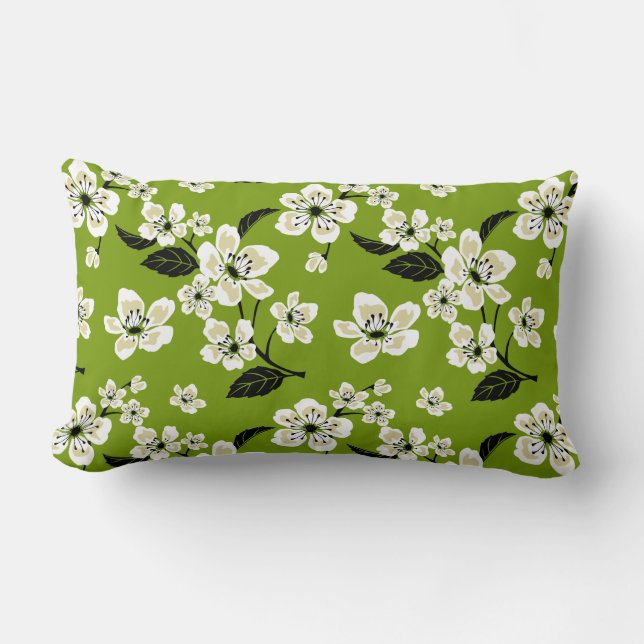 KERSENBLOESEM - SAKURA (MATCHA GROEN) KUSSEN (Voorkant)