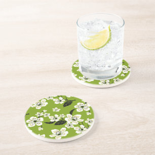 KERSENBLOESEM - SAKURA (MATCHA GROEN) ZANDSTEEN ONDERZETTER