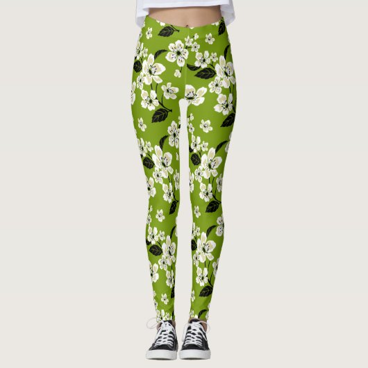 KERSENBLOESEM - SAKURA (MATCHA) LEGGINGS (Voorkant)