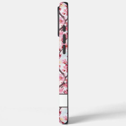 Kersenbloesem Sakura met monogram Case-Mate iPhone Case (Achterkant / Links)