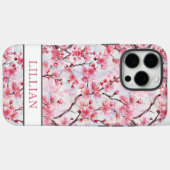 Kersenbloesem Sakura met monogram Case-Mate iPhone Case (Achterkant (horizontaal))