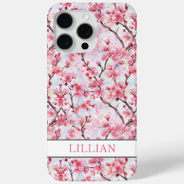 Kersenbloesem Sakura Monogram iPhone 15 Pro Max Hoesje