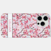 Kersenbloesem Sakura Monogram Case-Mate iPhone Case (Achterkant (horizontaal))