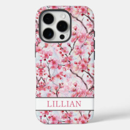 Kersenbloesem Sakura Monogram iPhone 16 Pro Hoesje