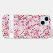 Kersenbloesem Sakura Monogram Case-Mate iPhone Case (Achterkant (horizontaal))