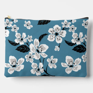 KERSENBLOESEM - SAKURA PATROON IN ROKERIG BLAUW ETUI
