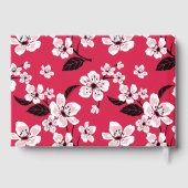KERSENBLOESEM - SAKURA PATROON IN ROOD GASTENBOEK (Achterkant)