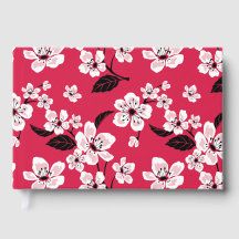 KERSENBLOESEM - SAKURA PATROON IN ROOD