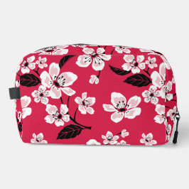 KERSENBLOESEM - SAKURA PATROON IN ROOD TOILETTASJE