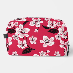 KERSENBLOESEM - SAKURA PATROON IN ROOD TOILETTASJE