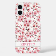 Kersenbloesem Sakura Patroon Met Initiaalmonogram