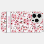 Kersenbloesem Sakura Patroon met Monogram Case-Mate iPhone Case (Achterkant (horizontaal))