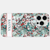 Kersenbloesem Sakura Print Monogram Case-Mate iPhone Case (Achterkant (horizontaal))