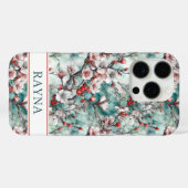 Kersenbloesem Sakura Print Monogram Case-Mate iPhone Case (Achterkant (horizontaal))