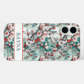 Kersenbloesem Sakura Print Monogram Case-Mate iPhone Case (Achterkant (horizontaal))