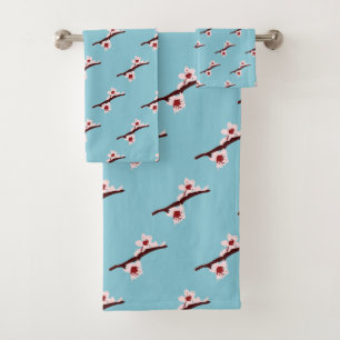 Kersenbloesem, Sakura, roze bloemmotief Bad Handdoek