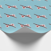 Kersenbloesem, Sakura, roze bloemmotief Cadeaupapier (Hoek)