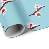 Kersenbloesem, Sakura, roze bloemmotief Cadeaupapier (Rol Hoek)