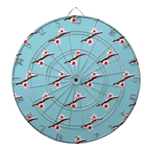 Kersenbloesem, Sakura, roze bloemmotief Dartbord (Voorkant)