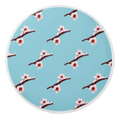 Kersenbloesem, Sakura, roze bloemmotief Keramische Knop (Voorkant)