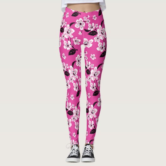 KERSENBLOESEM - SAKURA (ROZE) LEGGINGS (Voorkant)