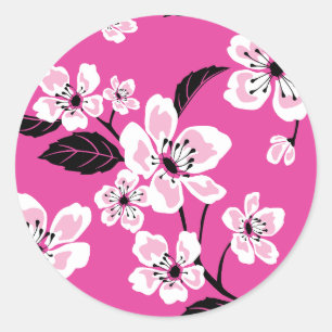 KERSENBLOESEM - SAKURA (ROZE) RONDE STICKER