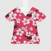 KERSENBLOESEM - SAKURA SCRUBS (ROOD) ORNAMENT (achterkant)