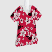 KERSENBLOESEM - SAKURA SCRUBS (ROOD) ORNAMENT (voorkant)