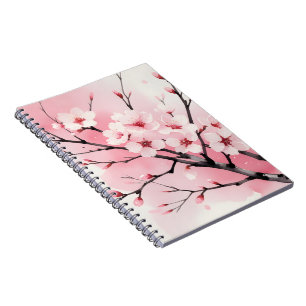 Kersenbloesem Sakura Spiraal Notebook Roze Water Notitieboek